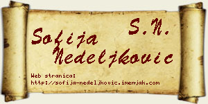 Sofija Nedeljković vizit kartica